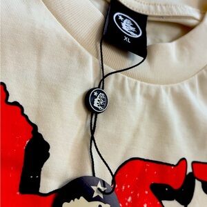 Cream and Red Graphic Tee